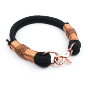 Tau Halsband Schwarz Roségold