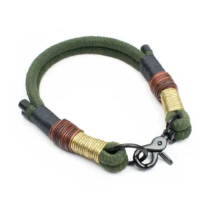 Halsband in Olive Schwarz